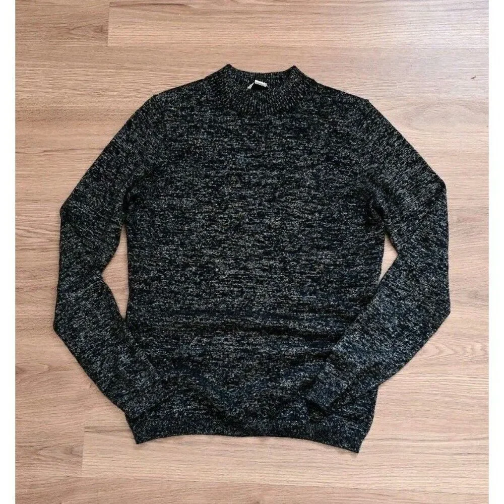 Diane von Furstenberg Wool Blend 2 Piece Sweater Skirt Set Sz M Metallic Glam